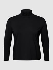 PLUS SIZE Longsleve mit Rollkragen Modell 'ALANA' von Lauren Ralph Lauren Curve Grau / Schwarz - 19