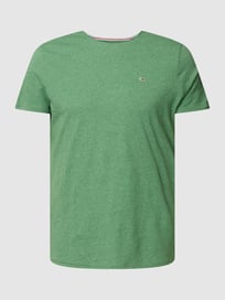 Slim Fit T-Shirt mit Label-Stitching von Tommy Jeans Grün - 28