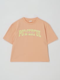 T-shirt met boxy fit met print  van s.Oliver RED LABEL Oranje - 19