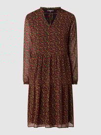 Kleid mit Millefleurs von Montego Grau / Schwarz - 46