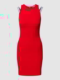 Mini-jurk met logostitching, model van Tommy Jeans Rood - 29