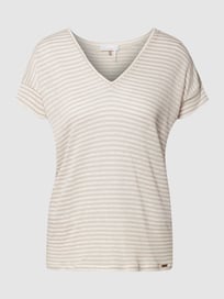 T-Shirt mit Streifenmuster von Cinque Weiß - 15