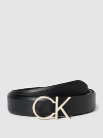 Ledergürtel mit Label-Detail von CK Calvin Klein Grau / Schwarz - 23