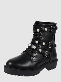 Boots in Leder-Optik mit Zierperlen  von BULLBOXER Grau / Schwarz - 4