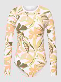 Badpak met logoprint en all-over bloemenmotief van Roxy Wit - 4