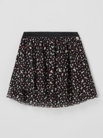 Rock aus Mesh mit Animal-Print  von Garcia Grau / Schwarz - 44