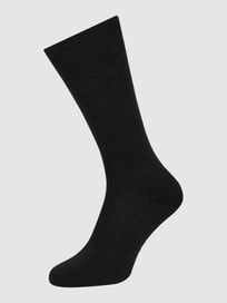 Sokken met elastische ribboordjes, model 'Family SO' van Falke Grijs / zwart - 35