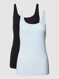 Top mit U-Ausschnitt im 2er-Pack von Schiesser Blau / Türkis - 30