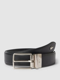 Wendegürtel mit Label-Detail Modell 'ELEGANCE' von Lacoste Grau / Schwarz - 5