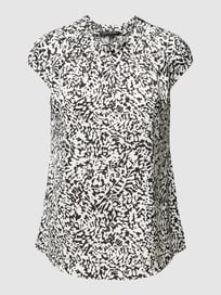 Blouseshirt met ronde hals van comma Grijs / zwart - 38