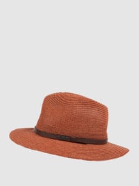 Strohhut aus Papierstroh Modell 'Lausanne' von Chillouts Rot - 38