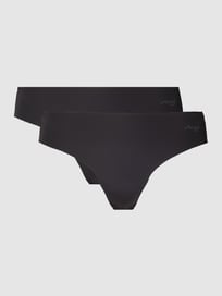 Slip im unifarbenen Design Modell 'ZERO MICROFIBRE 2.0' von Sloggi Grau / Schwarz - 25
