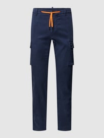Broek met cargozakken, model 'Chile' van Mason's Blauw / turquoise - 18
