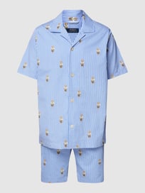 Pyjama mit Allover-Motiv-Print Modell 'WOVEN' von Polo Ralph Lauren Underwear Blau / Türkis - 2