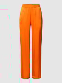 Stoffen broek met elastische band van Milano Italy Oranje - 27