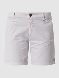 Korte chino met stretch van Mason's Paars - 25