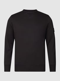 PLUS SIZE Sweatshirt mit Label-Patch von Calvin Klein Jeans Plus Grau / Schwarz - 14