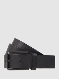 Ledergürtel mit Dornschließe  von CK Calvin Klein Grau / Schwarz - 44