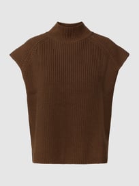 Gebreide top met opstaande kraag van Marc O'Polo Bruin - 31