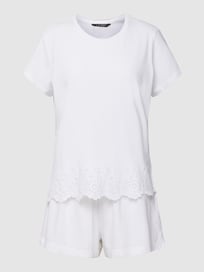 Pyjama mit Lochstickereien von Lauren Ralph Lauren Weiß - 42
