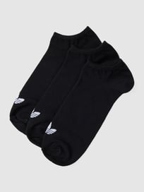 Sneakersocken mit Logo-Print im 3er-Pack von adidas Originals Grau / Schwarz - 23