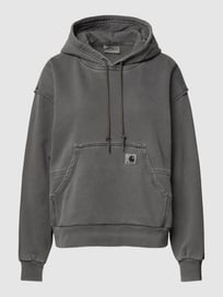 Hoodie mit Label-Patch Modell 'TACOMA' von Carhartt Work In Progress Grau / Schwarz - 8