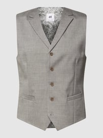 Anzugweste mit Reverskragen Modell 'Orazio' von Atelier Torino Grau / Schwarz - 24