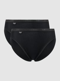Slip mit Stretch-Anteil im 2er-Pack Modell 'Tai' von Sloggi Grau / Schwarz - 6