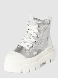 Veterboots met plateauzool, model 'RAVEN' van Buffalo Grijs / zwart - 18