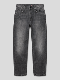 Straight fit jeans in 5-pocketmodel van Tommy Hilfiger Teens Grijs / zwart - 30