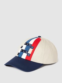 Pet van katoen met labeltypische contraststrepen van Tommy Jeans Wit - 39