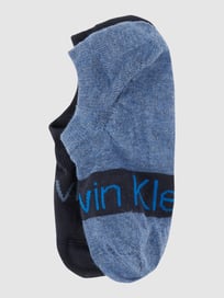 Kousenvoetjes met stretch in een set van 2 paar van CK Calvin Klein Blauw / turquoise - 30
