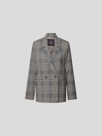 Blazer mit Glencheck-Muster von Anine Bing Grau / Schwarz - 1