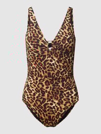 Badpak met all-over dierenprint, model 'LEOPARD' van Lauren Ralph Lauren Bruin - 2