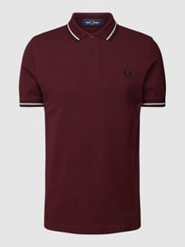 Poloshirt met geborduurd logo, model 'FRED' van Fred Perry Rood - 5