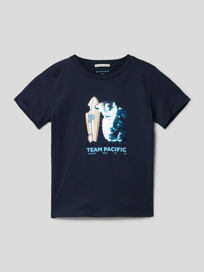 T-Shirt mit Motiv-Print von Tom Tailor Blau / Türkis - 25
