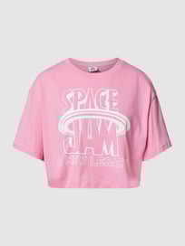 Kort T-shirt met motiefprint van REVIEW Roze - 17