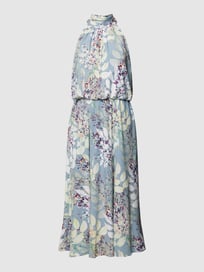 Cocktailjurk met gebloemd all-over motief van Adrianna Papell Blauw / turquoise - 32