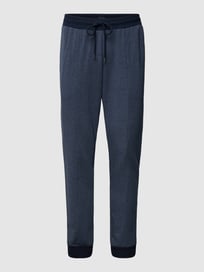 Sweatpants in melierter Optik Modell 'Mix + Relax' von Schiesser Blau / Türkis - 37
