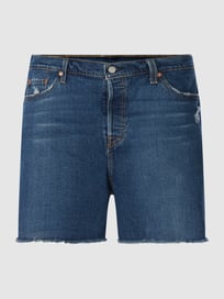 PLUS SIZE High Rise Jeansshorts mit Stretch-Anteil Modell '501™' von Levi’s® Plus Blau / Türkis - 8