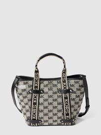 Handtas met all-over logomotief, model 'MAEVE' van MICHAEL Michael Kors Grijs / zwart - 44