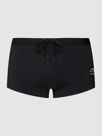 Badehose mit Label-Patch von Karl Lagerfeld Beachwear Grau / Schwarz - 18