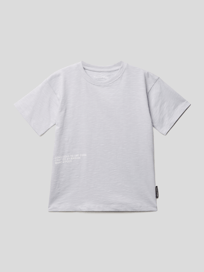 T-Shirt mit Label- und Statement-Print von Marc O'Polo Blau / Türkis - 34