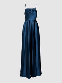 Avondjurk met cascadehals van Laona Blauw / turquoise - 8