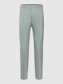 Pantalon met fijn motief van s.Oliver BLACK LABEL Groen - 7