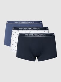 Trunks mit elastischem Logo-Bund im 3er-Pack von Emporio Armani Blau / Türkis - 30
