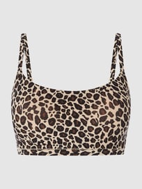 Bralette van microgaren met dierenprint van Chantelle Grijs / zwart - 3