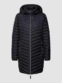 Gewatteerd jack met capuchon van Christian Berg Woman Selection Grijs / zwart - 30