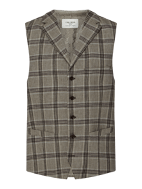 Gilet van linnenmix, model 'Warner' van Carl Gross Bruin - 45