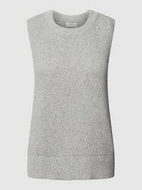 Top in gebreide look, model 'PARIS' van Only Grijs / zwart - 41